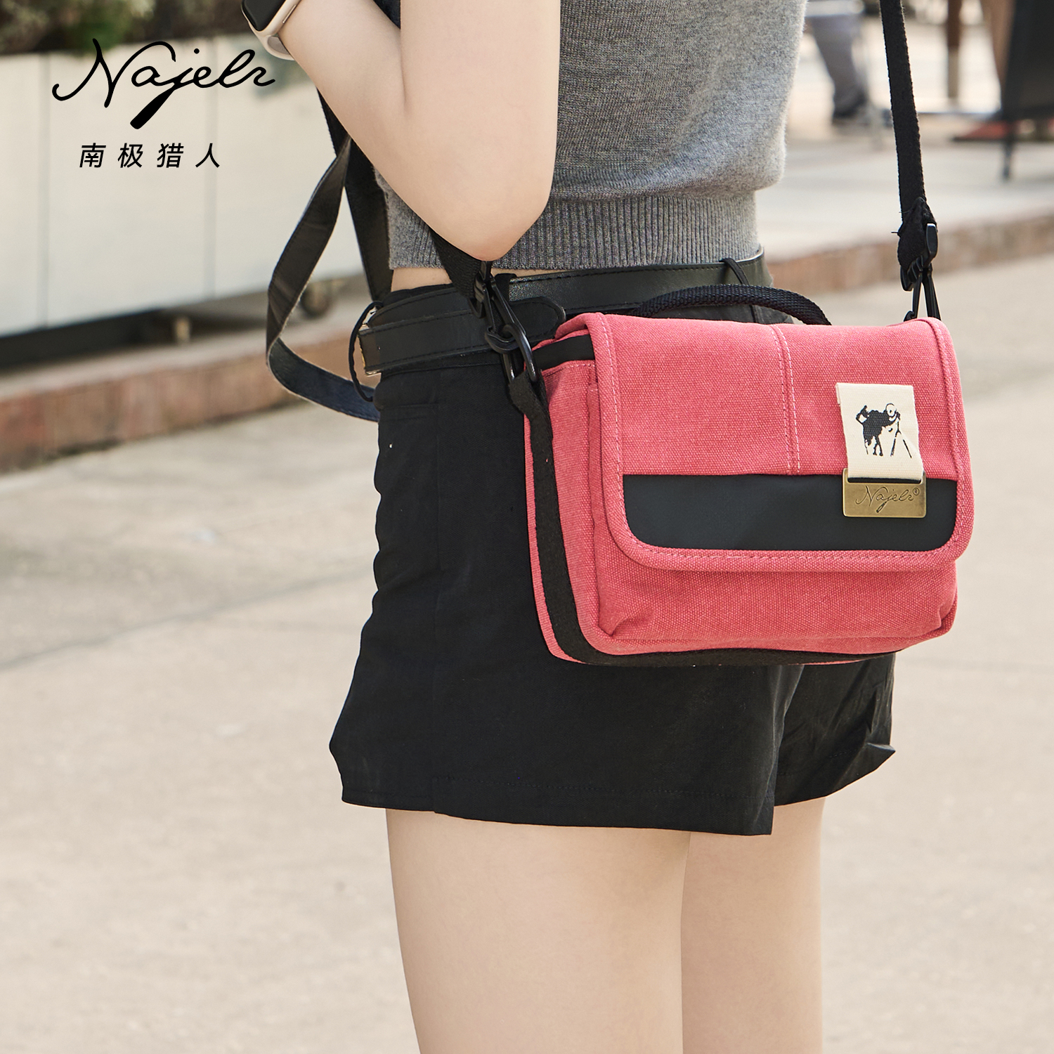 南极猎让帆布防水便携相机包