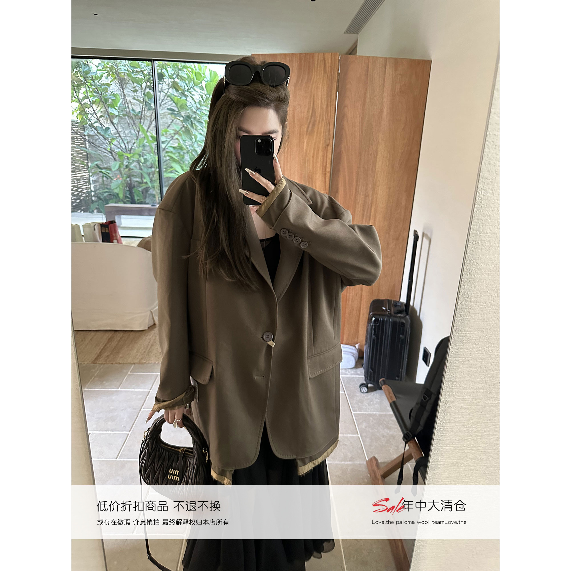 xinleilin黑色西装外套