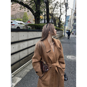 Xinlei 大衣 苏力羊驼毛羊毛高级气质翻领双面呢长款 Lin 轻奢暖意