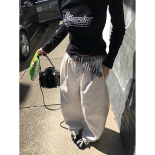 Xinlei Lin“奥克兰街区”open*yju好穿褶皱腰宽松工装裤阔腿裤