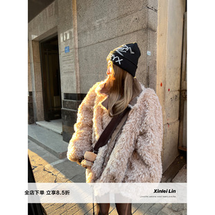 双面穿可调节宽松机能风环保皮草派克服 两面派 Xinlei Lin