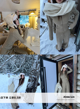 Xinlei Lin“自由旅者”280g桑蚕丝羊毛修身立领运动裤休闲套装