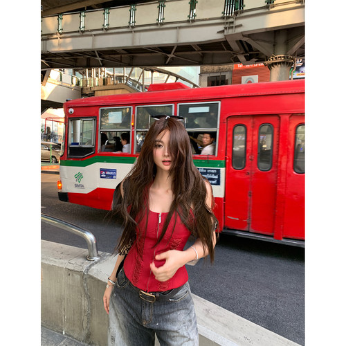 XinleiLin挂脖马甲半裙套装