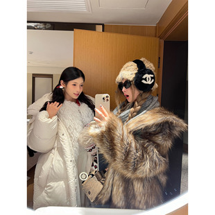 2000克重长毛染色环保皮草女秋冬外套 野人皮草2.0 Xinlei Lin