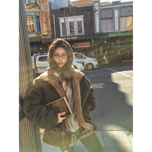 miu秀款 独家定制 高智学院休闲针织复合羊羔毛外套 Lin Xinlei