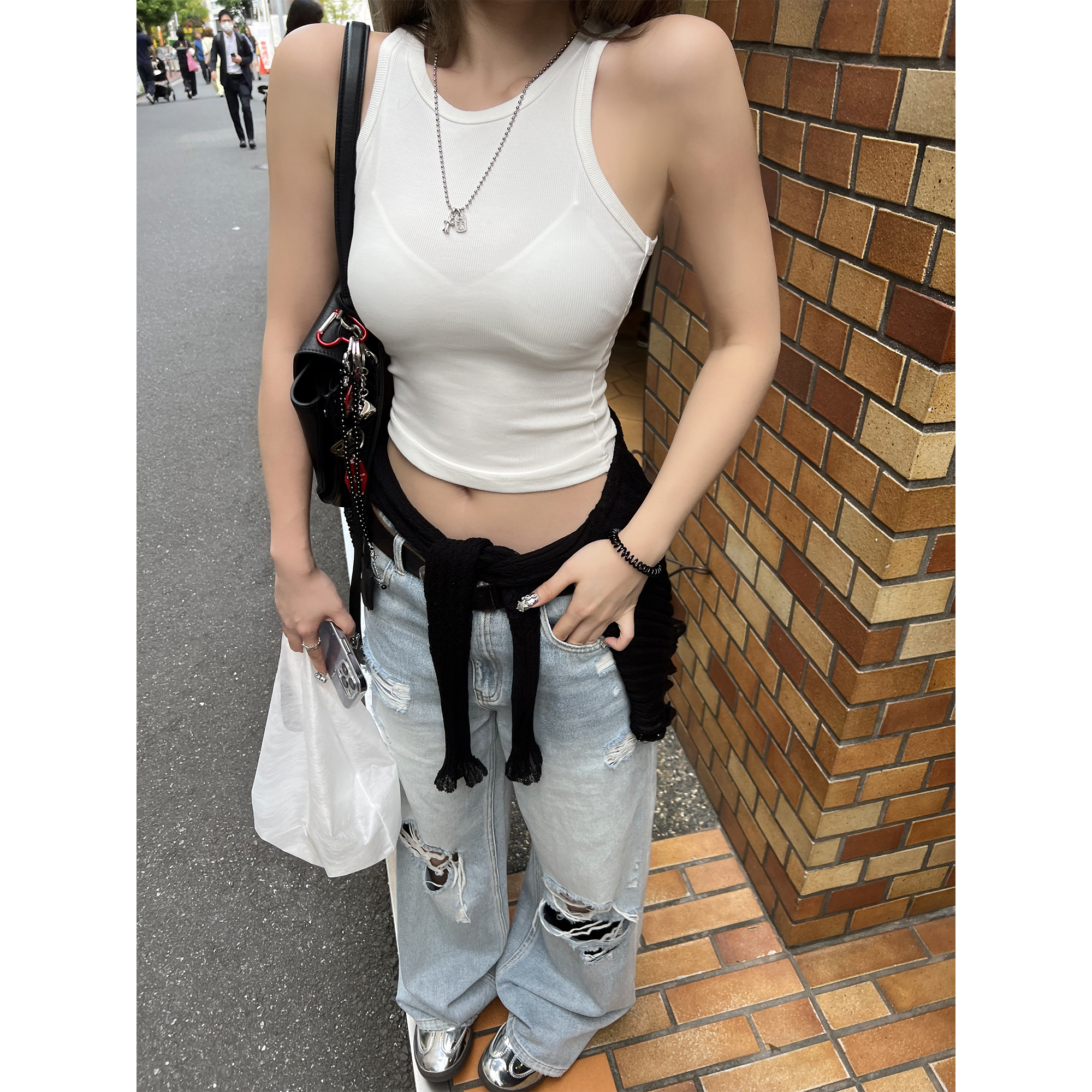 XinleiLin美式双色工字背心