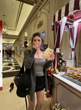 Xinlei Lin 静奢美学 慵懒松弛高级感百搭中长款针织开衫