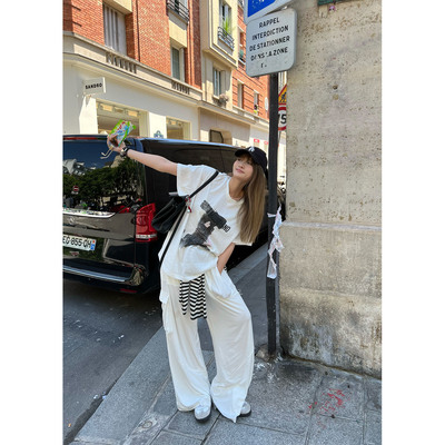 XinleiLin双色针织休闲裤