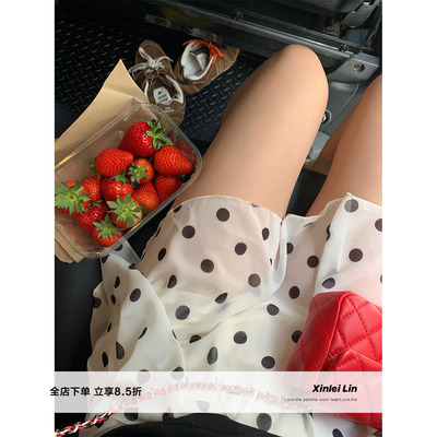 XinleiLin波点长短款半身裙子