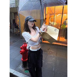 Xinlei Lin “香榭茉莉”jenny同款绑腰法式小衫显瘦衬衫上衣女