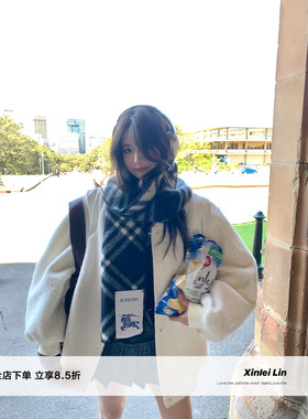 XinleiLin “sporty chic”羊毛拼接小香棒球服外套秋冬廓形外套