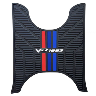 适用豪爵VD125S速道摩托车脚垫HJ125T-55/55A/53乳胶地垫防水防滑