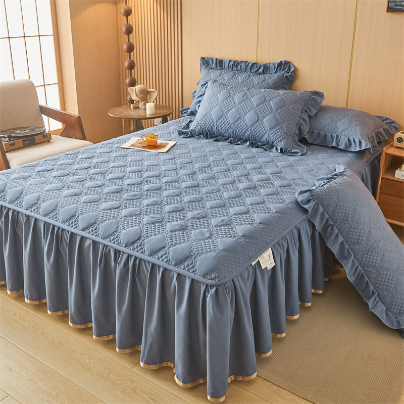 2025新款加厚夹棉床裙防滑床罩带裙边公主风床套保护套防尘四季,床上用品,床裙,淘宝优惠券,粉丝福利购,淘宝优惠卷
