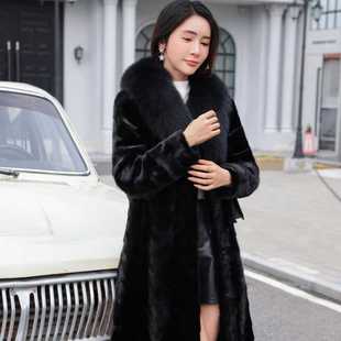 裘皮外套过膝长款 貂皮大衣女高奢减龄修身 水貂毛 大码 2025新款