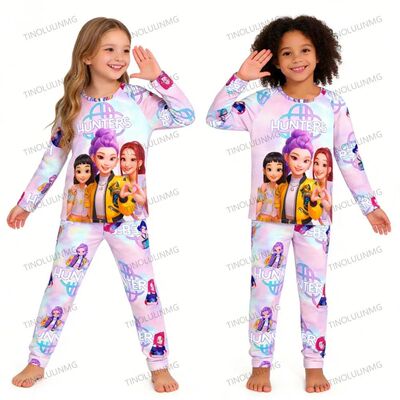 Kpop Demon Hunters Cartoon Pyjamas Kids Clothes Autumn Fashi