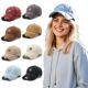 Vintage Women Baseball Distressed Cap for Trendy Embroidered