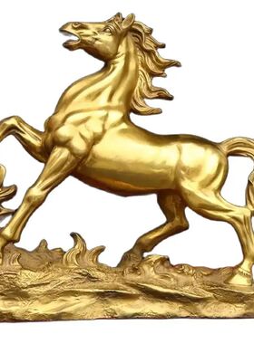 Metal zodiac horse running ornament decoration, home and off
