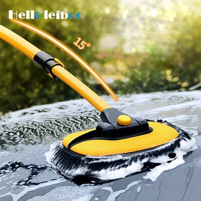 LEIBOO Car Wash Mop Cleaning Brush Telescoping Long Handle C