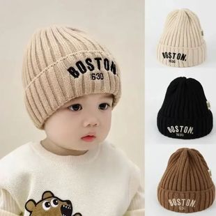 Fashion Letter Warm Baby Cap Beanie Hat Knit Winter Pattern