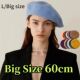Beret Women Large Big Men Wool White 60cm Size Berets Warm