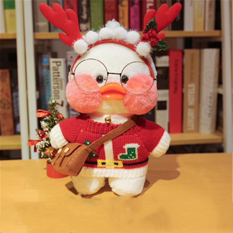 whosale 30cm cute lalafanfan cafe duck plush toy stuffed sof