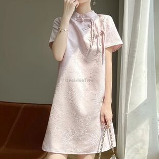 style stand satin new jacqua dress chinese qipao 2025 collar