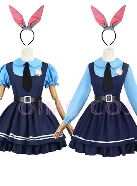 Judy Hopps Cosplay Costume Zootopia Carnival Uniform Wig Ani