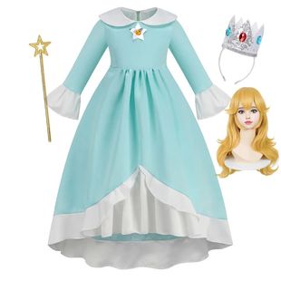 Princess Girl Rosalina Cosplay Dress Kid Baby Carnival Chris