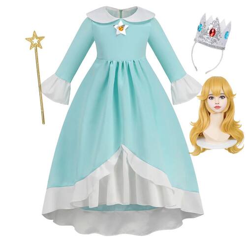Princess Girl Rosalina Cosplay Dress Kid Baby Carnival Chris