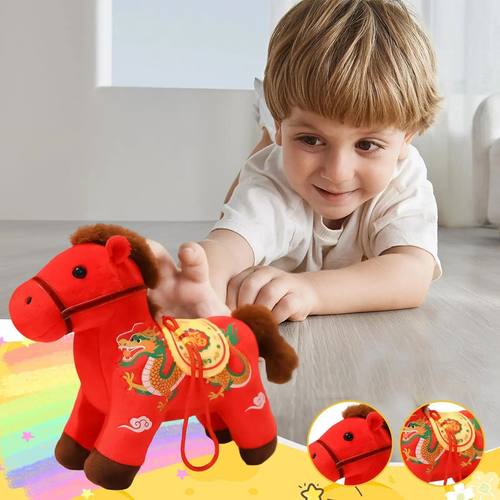 Year Of The Horse Plush Toy 2026 Soft Cute Festive Doll Year