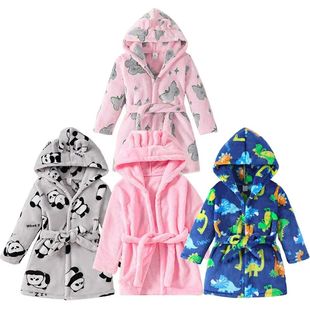 Cartoon micro Class Warm Bathrobe Baby 2025 Fleece
