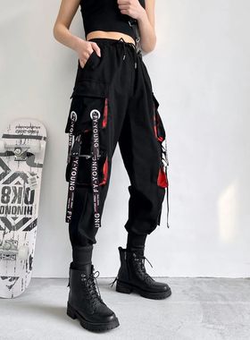 Women Cargo Pants 2023 Harem Pants Fashion Punk Pockets Jogg
