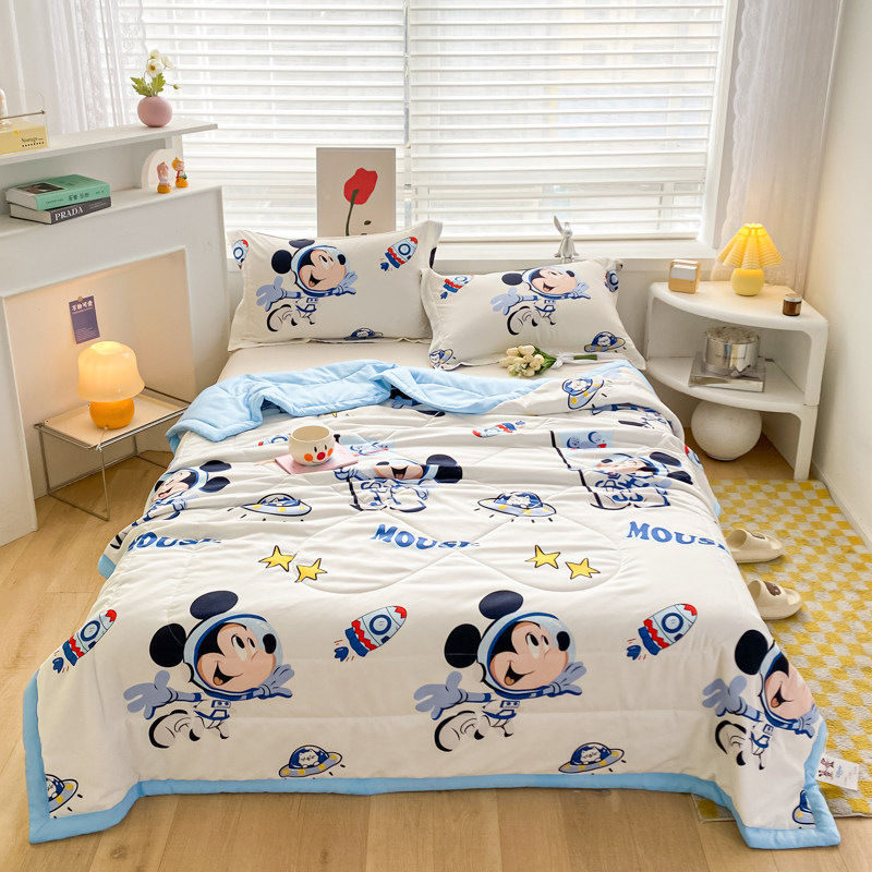 迪士尼夏凉被空调被水洗针织棉夏被儿童学生单双人可水洗被薄芯子
