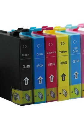 适用爱普生Epson T0811 T0811N墨盒TX650 TX659 700W打印机墨水