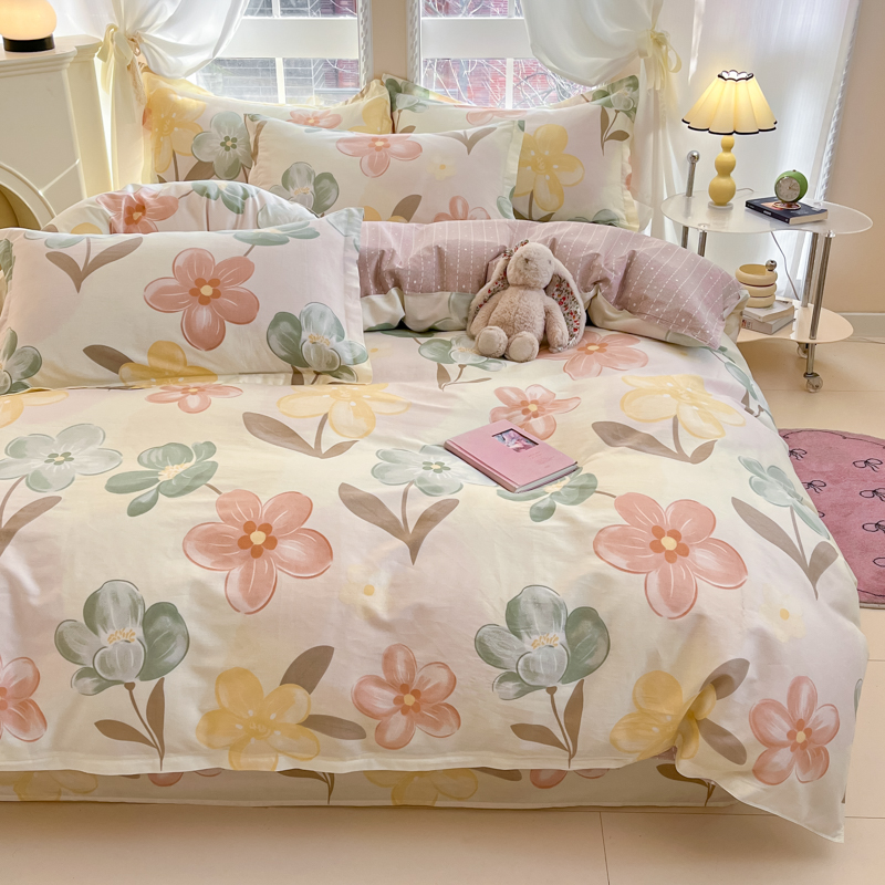 柔然亲肤100全棉单人双人被套