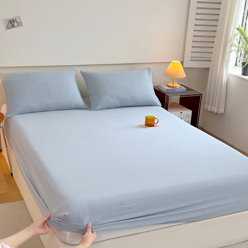 清茉成人纯棉防滑床笠