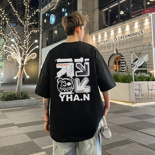 美式 纯棉长袖 春秋季 2026新款 高街痞帅青少年男生打底上衣 T恤男款