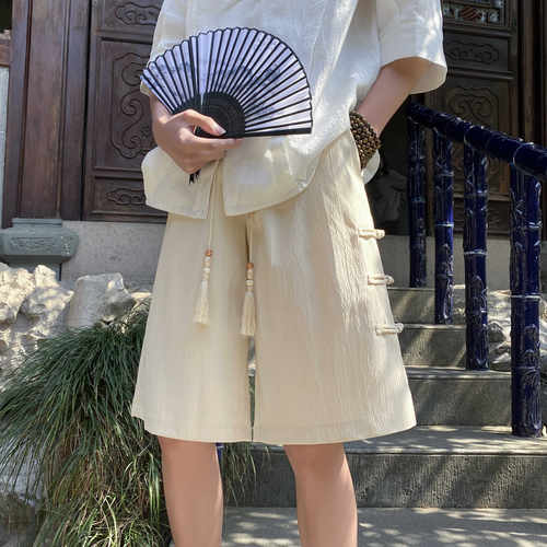 中国风直筒夏季大码百搭休闲短裤