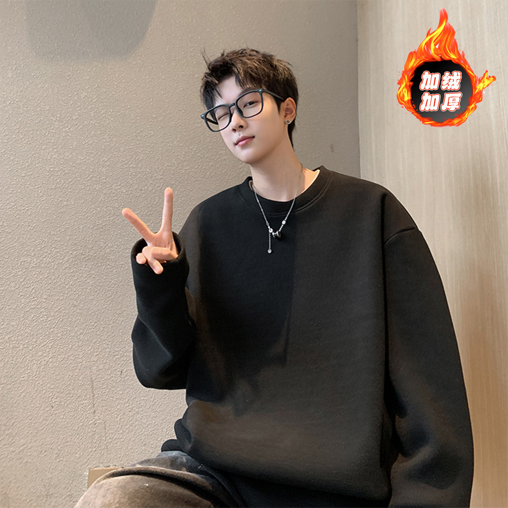 男冬季内搭男士保暖加厚秋衣重磅长袖t圆领德绒打底衫中性风美式,男装,T恤,淘宝优惠券,粉丝福利购,淘宝优惠卷