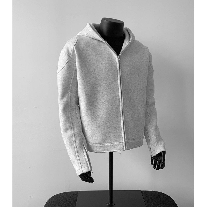 秋冬季新款开衫连帽纯色宽松卫衣男士潮流机车骑行服百搭休闲外套