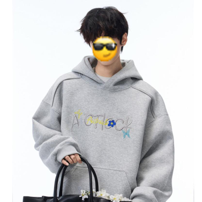 秋冬连帽卫衣男款爆款2025新款男孩子青少年加绒加厚宽松男生帅气