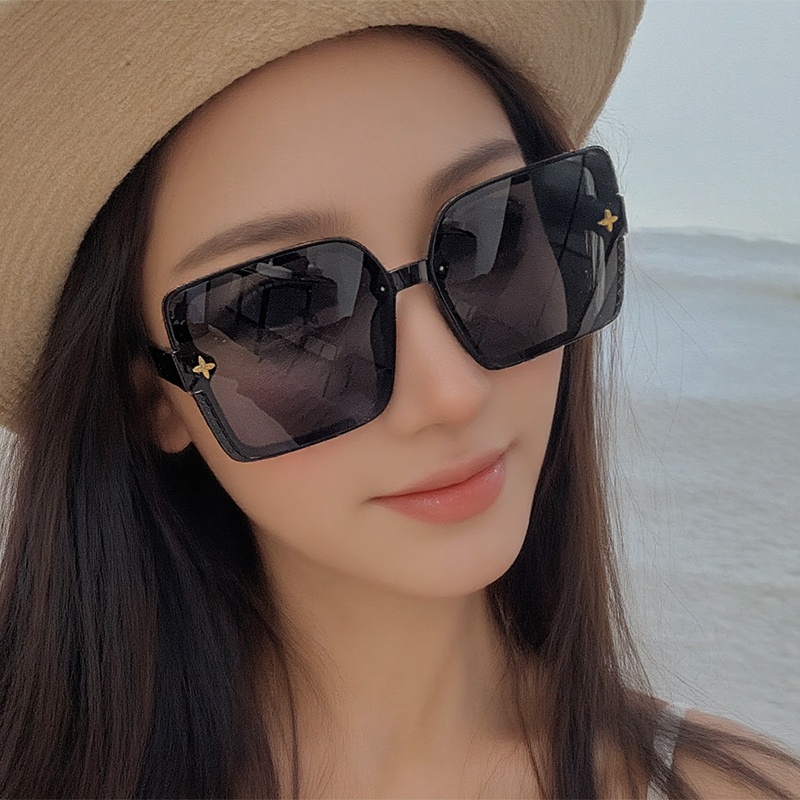 太阳镜女2024年新款大脸墨镜防紫外线圆脸显瘦夏海边高级感眼镜潮