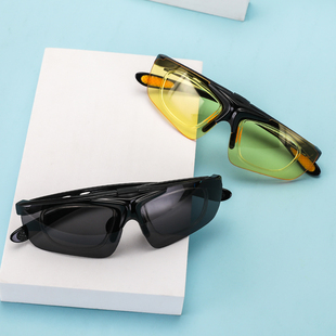 墨镜户外运动镜男女款 防爆骑行眼镜防风钓鱼可配近视翻盖太阳镜