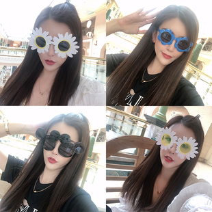 抖音网红同款 创意太阳镜蹦迪卡通眼镜 生日派对搞怪墨镜聚会个性