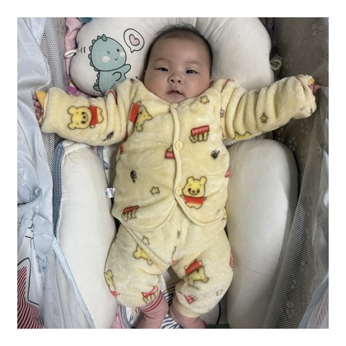婴儿法兰绒套装睡衣男女宝宝秋冬款加绒套装新生儿保暖珊瑚绒衣服