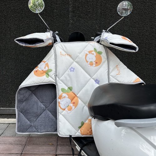 雅迪爱玛绿源新日踏板车秋冬季分体挡风被护腿护肚双层防风手把套