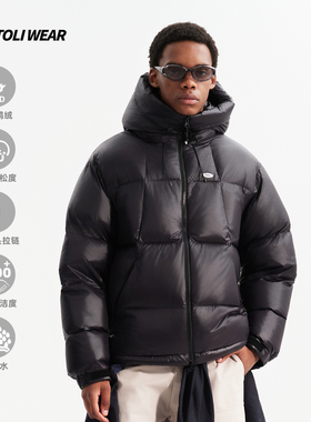 TOLIWEAR高蓬90白鸭绒户外运动极寒轻量化面包羽绒服男女冬季外套
