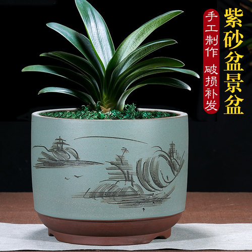 绿植大号室内花卉圆柱桶形盆简约