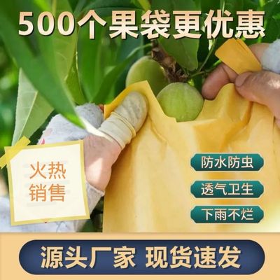 水果套袋桃袋水蜜桃袋子果袋黄桃油桃防虫防鸟防雨透气专用套袋