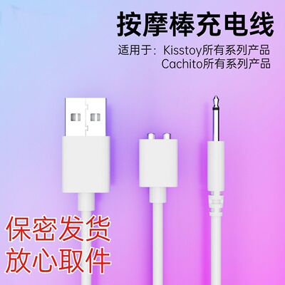 TINA米斯震动按摩棒失控两点磁吸充电线galaku针式圆头充电器数据